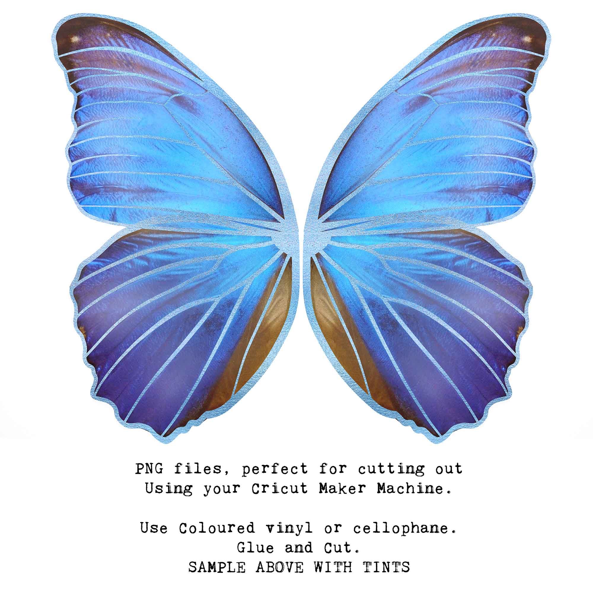 SVG & PNG Fairy Wing files for Cricut or Silhouette Cameo Cutting Machine. To create wearable fairy wings, in adult or children sizes.  Use this clipart design for Halloween Costumes, Fantasy or Cosplay or photography. These are Individual Wing Pieces, for you to cut and assemble. This is a digital product.